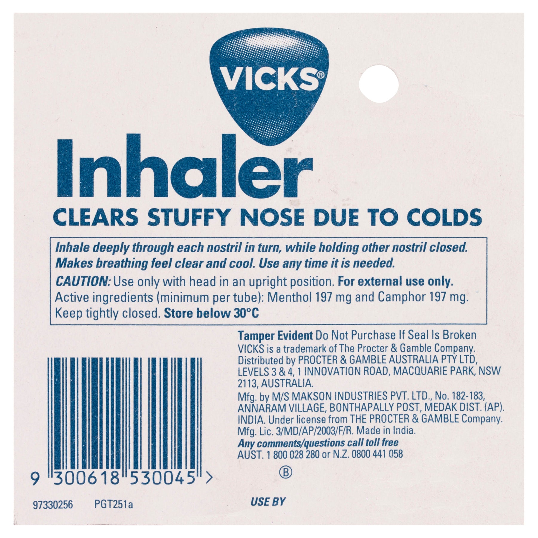 Buy Vicks Nasal Decongestant Inhaler 0.5mL – Alive Pharmacy Warehouse